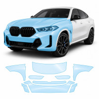 Антигравійна захисна бронеплівка за лекалами для BMW X6 G06 facelift 2023- передня частина авто (капот бампер фари крила)
