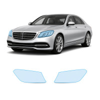 Антигравийная защитная бронепленка по лекалам для Mercedes-Benz S-Class W222 facelift 2017-2020 - оптика (фары и ПТФ)
