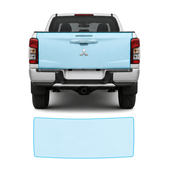 Антигравійна захисна бронеплівка за лекалами для Mitsubishi L200 V facelift 2019-2024 - зона кришки багажника