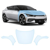 Антигравійна захисна бронеплівка за лекалами для Kia EV6 - 2021-2024 - капот і передні крила