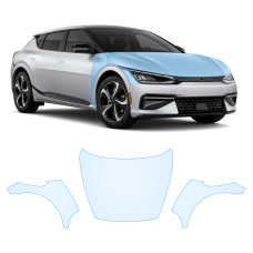 Антигравийная защитная бронепленка по лекалам для Kia EV6 - 2021-2024 - капот и передние крылья