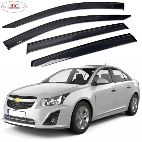 Дефлектори вікон вітровики HIC для Chevrolet Cruze 2009- седан (CHR49)
