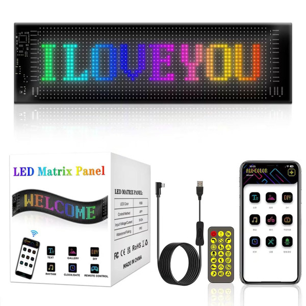 Гнучкий екран LED Matrix Panel APP Wi-Fi RGB 120 x 595 мм