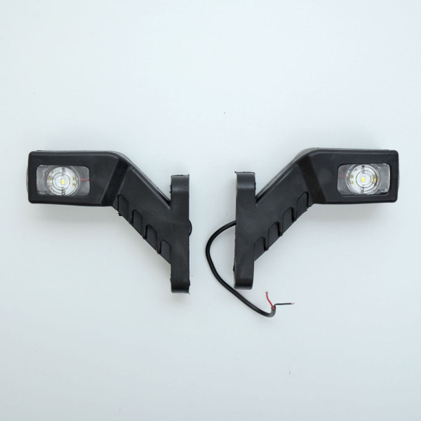 Габаритные огни LED для грузовиков Рожки 12/24V / косой 13 см / Красный-Белый-Желтый 2 шт (Л 081)