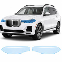 Антигравийная защитная бронепленка по лекалам для BMW X7 G07 2019-2022 - оптика (фары и ПТФ)