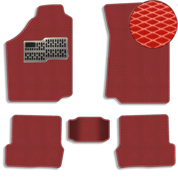 Коврики в салон EVA для Chery Amulet 2003- с подпятником Красные 5 шт