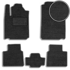 Ворсовые коврики для Lexus ES 350 2006-2012 с подпятником Черные 5 шт (Carrera)