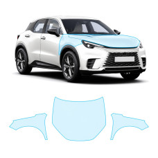 Антигравійна захисна бронеплівка за лекалами для Lexus LBX I 2023- капот і передні крила