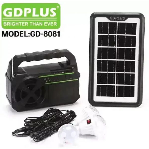 Портативная Солнечная Станция GDPlus GD-8081 (13800mAh) FM-Радіо Bluetooth