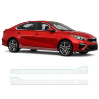 Антигравийная защитная бронепленка по лекалам для Kia Cerato/Forte BD 2018-2021 - нижняя зона кузова пороги
