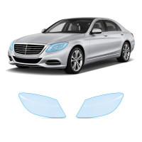 Антигравийная защитная бронепленка по лекалам для Mercedes-Benz S-Class W222 2013-2017 - оптика (фары и ПТФ)