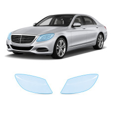 Антигравійна захисна бронеплівка за лекалами для Mercedes-Benz S-Class W222 2013-2017 - оптика (фари та ПТФ)