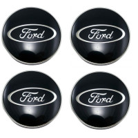 Наклейка на колпак Ford 60 мм черный 4 шт