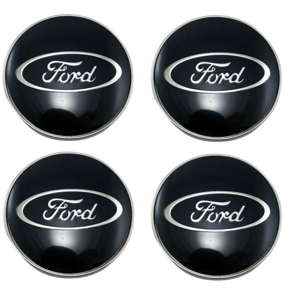 Наклейка на колпак Ford 60 мм черный 4 шт