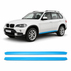 Антигравийная защитная бронепленка по лекалам для BMW X5 E70 2006-2013 - нижняя зона кузова пороги