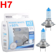 Автолампа галогенная Brevia Power White +60% H7 12V 55W 4300K 1 шт (12070PWS)