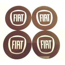 Логотип на ковпак Fiat SKS червоний 4 шт