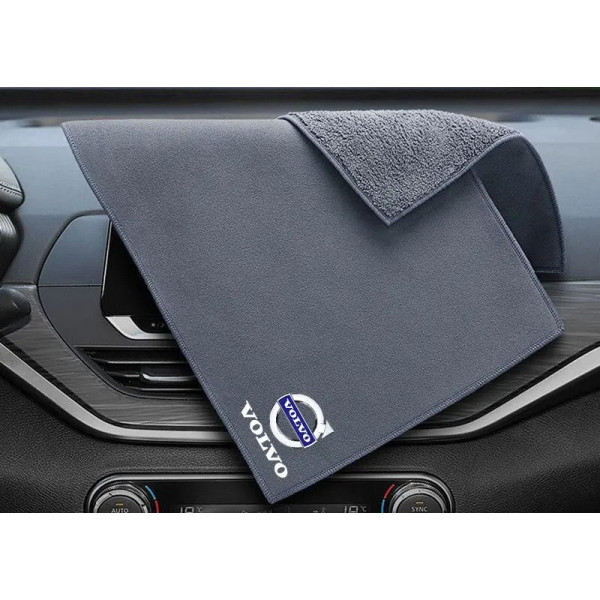 Флисовое полотенце для авто с логотипом Volvo 30х30 см