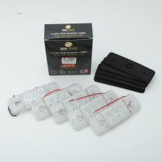 Габарит LED прямоугольный 115х40 мм / 12/24V / 12 диодов стрелкой / Белый 1 шт (MRT 51)