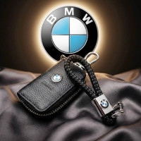 Автонабор №3 для BMW / Брелок и чехол для автоключей с логотипом / тисненная кожа