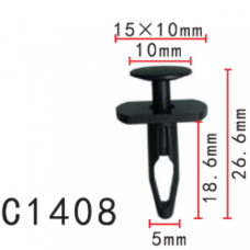 Кліпса кріплення Натискна Розпірна Volkswagen OPEL (OEM 1K0807300 11754) C1408