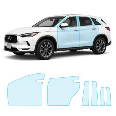 Антигравійна захисна бронеплівка за лекалами для Infiniti QX50 J55 2019- зони дверей і стійки вікон