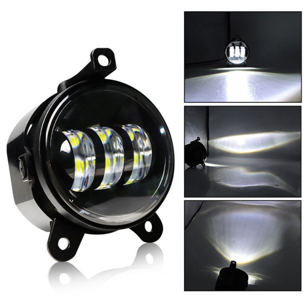 Фара LED протитуманна ВАЗ 2170-2173 ГАЗЕЛЬ Jeep Wrangler 3.5 дюймів 30W 117х92х79 мм без кільця 1 шт