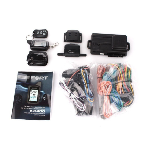 Сигналізація 2way "FORT" KX-400 - 2 брелоки/1-дв./LCD дисп.без сирени/датчик( аналог SIGMA SM-500)