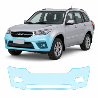 Антигравийная защитная бронепленка по лекалам для Chery Tiggo 3 II 2014-2019 - передний бампер