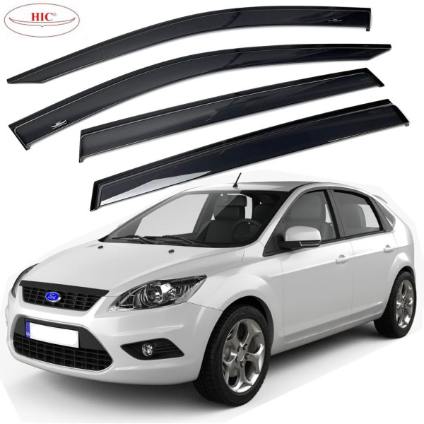 Дефлектори вікон вітровики HIC для Ford Focus II 2004-2010 Седан - Хетчбек Оригінал (Fo21)