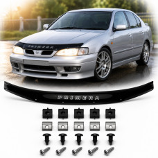 Дефлектор капота мухобойка Nissan Primera (P11) 1999-2001 Євро Кріплення Vip Tuning (OP12)