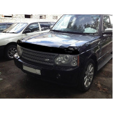 Дефлектор капота (мухобойка) LAND ROVER Range Rover 02-12, темный