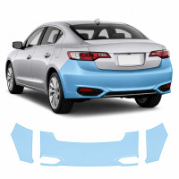 Антигравийная защитная бронепленка по лекалам для Acura ILX I facelift 2016-2018 - задний бампер