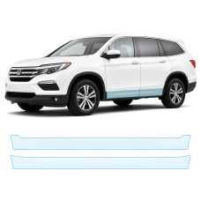 Антигравийная защитная бронепленка по лекалам для Honda Pilot III 2016-2018 - нижняя зона кузова пороги