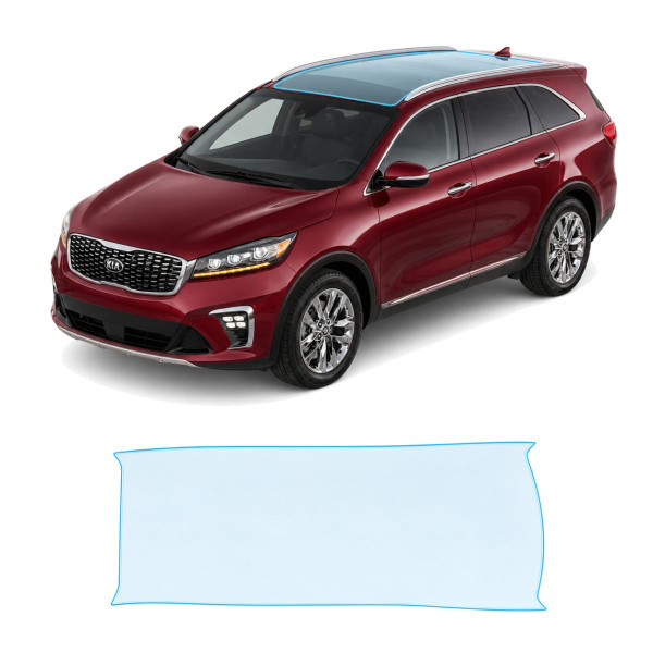 Антигравийная защитная бронепленка по лекалам для Kia Sorento UM facelift 2018-2020 - зона крыши