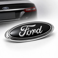 Эмблема для логотип Ford 146 x 58 мм в сборе скотч 3M Черная 1 шт (V184-V347-V363) OEM: 2038573