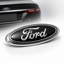 Емблема для логотип Ford 146 x 58 мм у зборі скотч 3M Чорна 1 шт (V184-V347-V363) OEM: 2038573