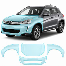 Антигравійна захисна бронеплівка за лекалами для Citroen C4 Aircross I 2012-2017 - передня частина авто (капот бампер крила))