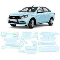 Антигравийная защитная бронепленка по лекалам для LADA Vesta I 2015-2022 - полный кузов