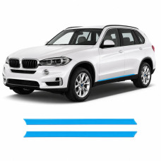 Антигравийная защитная бронепленка по лекалам для BMW X5 F15 2013-2018 - нижняя зона кузова пороги