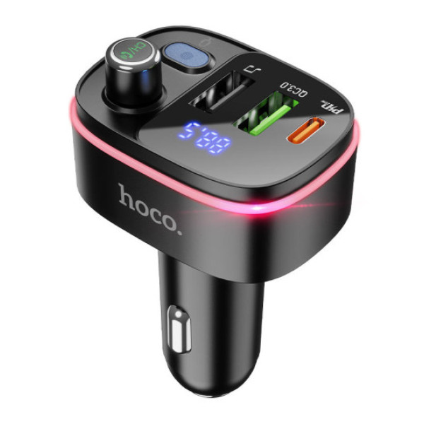 Автомобильный FM модулятор (трансмиттер) Hoco E62 2хUSB + Type-C FM 2/24V