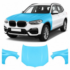Антигравійна захисна бронеплівка за лекалами для BMW X3 G01 2017-2021 - капот і передні крила
