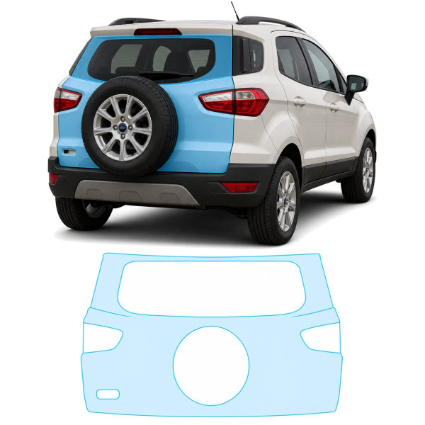 Антигравійна захисна бронеплівка за лекалами для Ford EcoSport II 2014-2017 - зона кришки багажника
