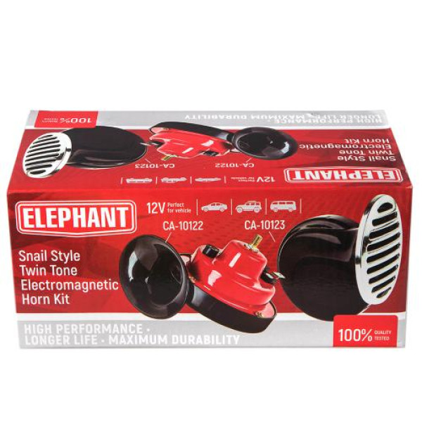 Сигнал равлика Еlephant 12V Червоно-Чорний (СА-10122)