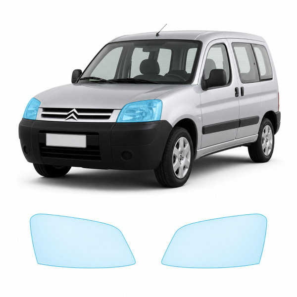 Антигравийная защитная бронепленка по лекалам для Citroen Berlingo I facelift 2002-2018 - оптика (фары и ПТФ)