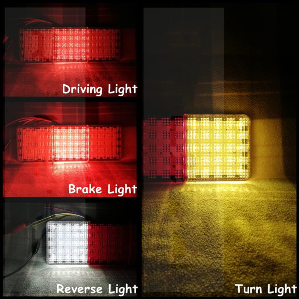LED Задній ліхтар квадратний 75LED 10-30V 265 x92 мм 2 шт (BL-64975)