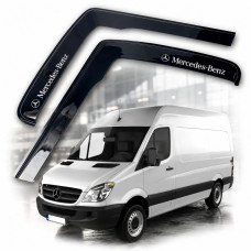 Дефлектори вікон ветровики Mercedes Sprinter W906 / Crafter 2006-2015 Г образний Скотч 3M Voron Glass