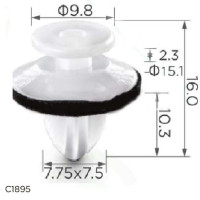 Кліпса кріплення обшивки дверей FORD (W716507-S300 W716507S300 15561) (C1859)