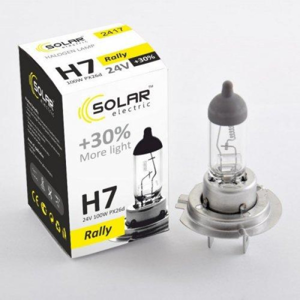 Автолампа галогенная Solar Starlight +30% / H7 / 70W / 24V / 1 шт (2407)