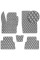 Коврики в салон для Ford Kuga 2008-2012 Экокожа с подпятником Серые 5 шт (Rombus)